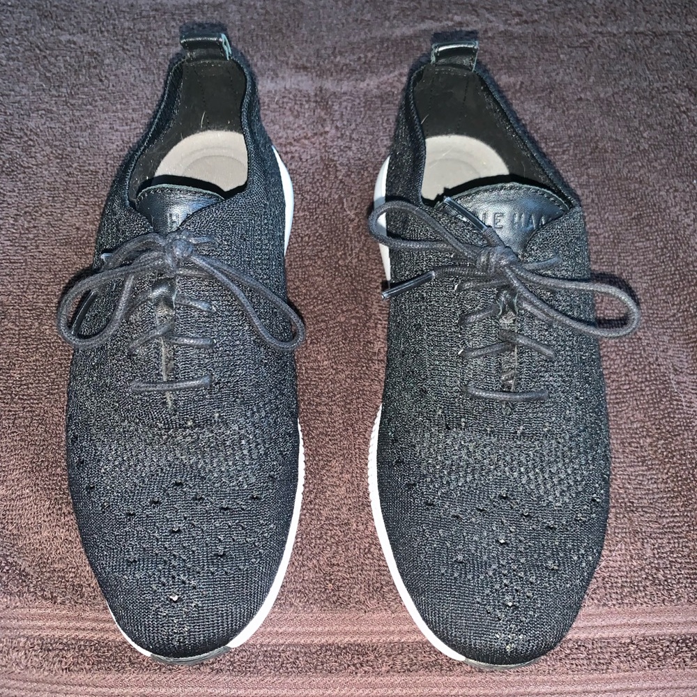Coke Haan Women’s 2.Zerogrand Stitchlite Wingtip Oxford Sneaker Black - Size 6B - Picture 5 of 14
